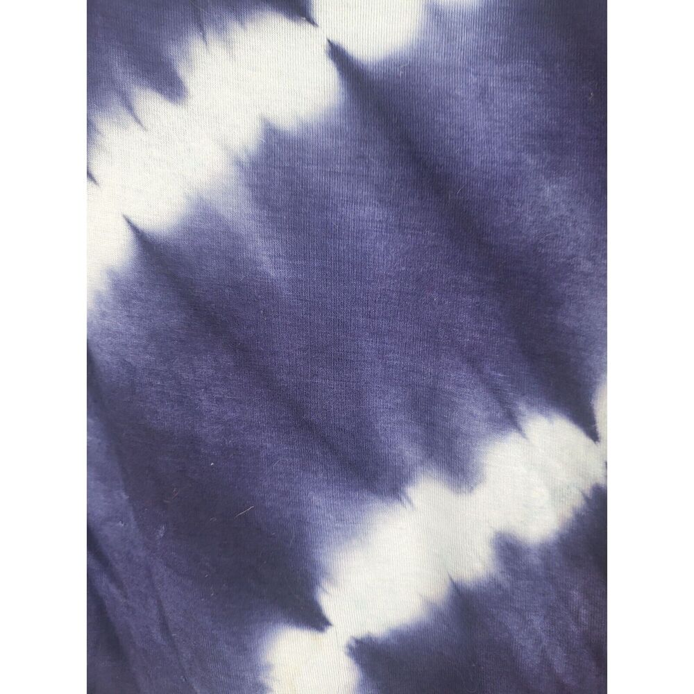 Maria Gabrielle Tie-Dye Top‎ L Womens Blue White Half Sleeve Crew Neck Pullover - Picture 7 of 10